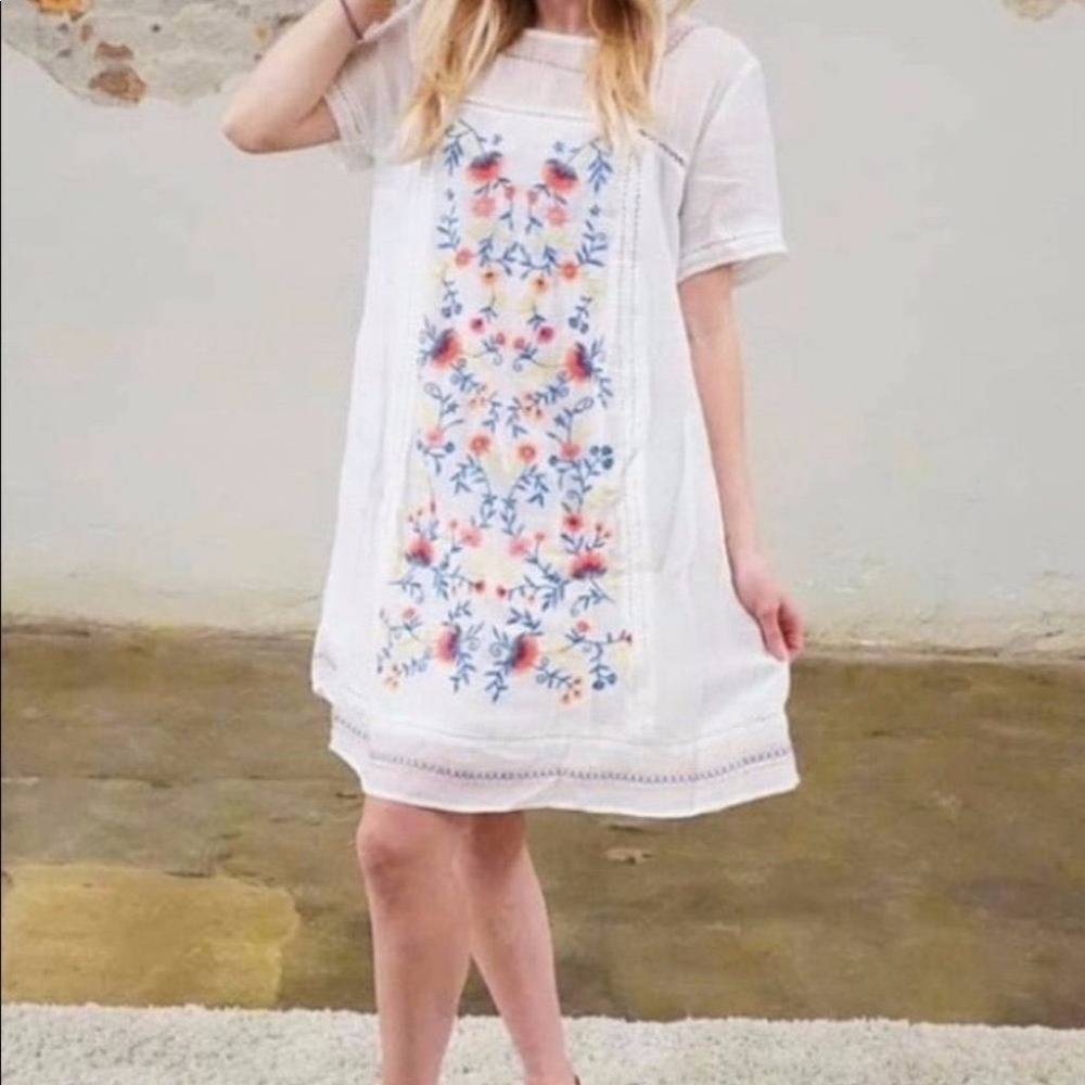UMGEE Floral Embroidery Boho Dress B3